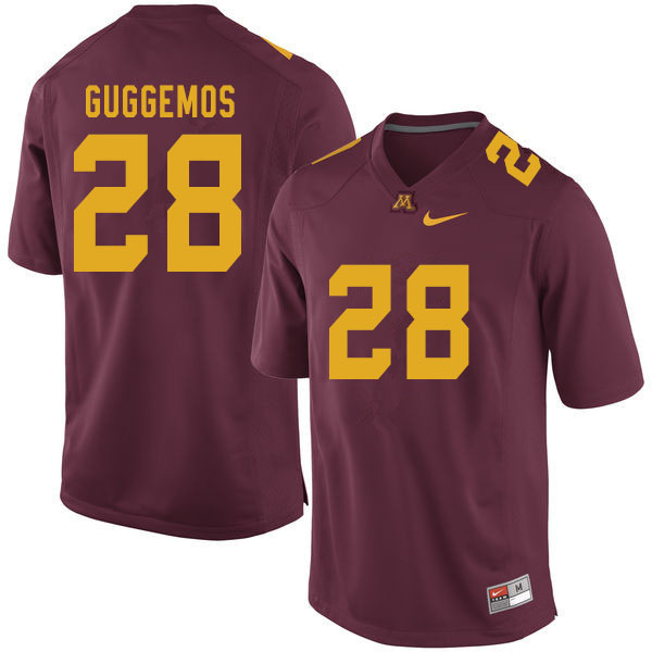 Men #28 Matt Guggemos Minnesota Golden Gophers College Football Jerseys Sale-Maroon